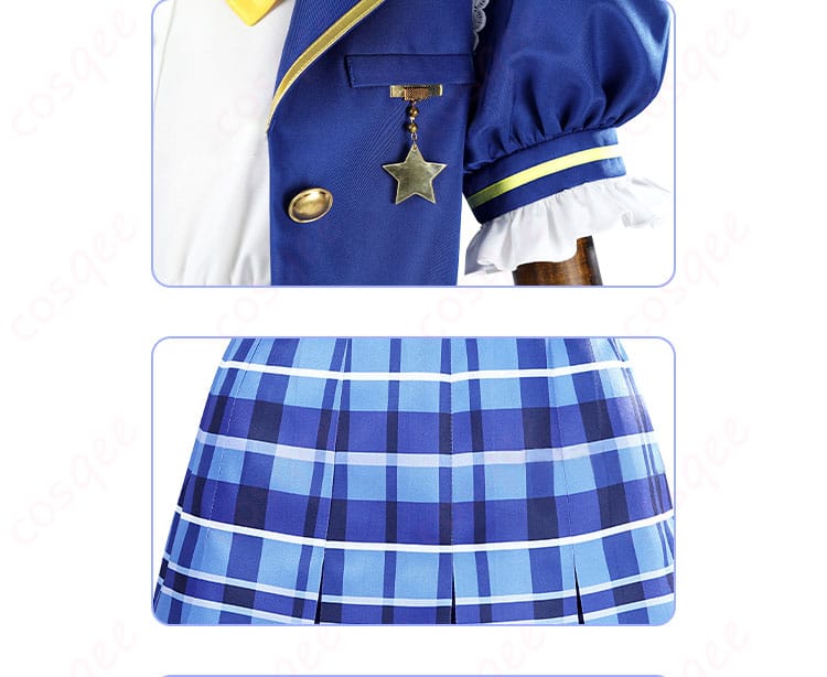 スクフェス2 コスプレ衣装の胸元とスカート部分の装飾のディテール