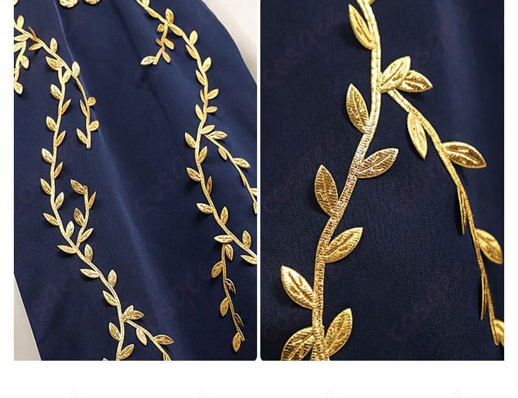 エルデンリング 永遠の女王マリカ コスプレ衣装の葉の装飾の詳細