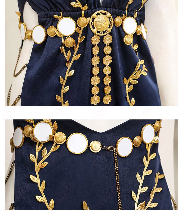 エルデンリング 永遠の女王マリカ コスプレ衣装の腰部装飾の詳細