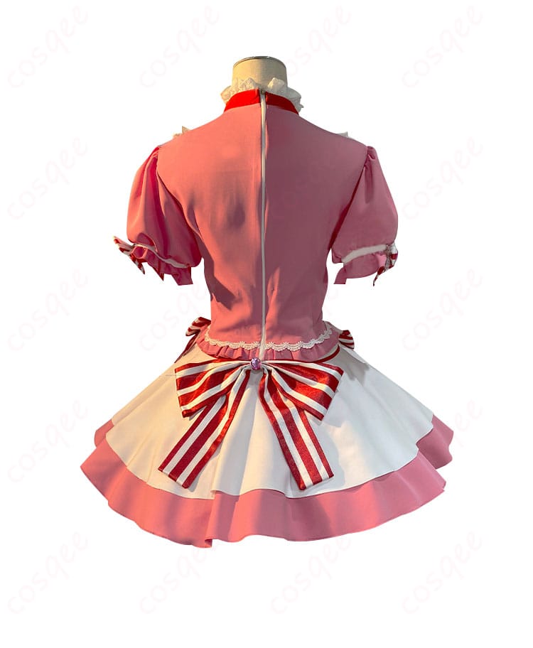 商品背面図、アイカツ!星宮いちごのスイートレストラン衣装。背部の蝶結びディテールを強調。