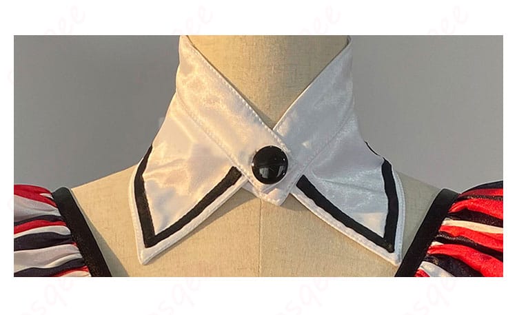 プリパラ 北条そふぃ コスプレ衣装の颈饰デザイン。細部までこだわった刺繍と豪華な装飾。