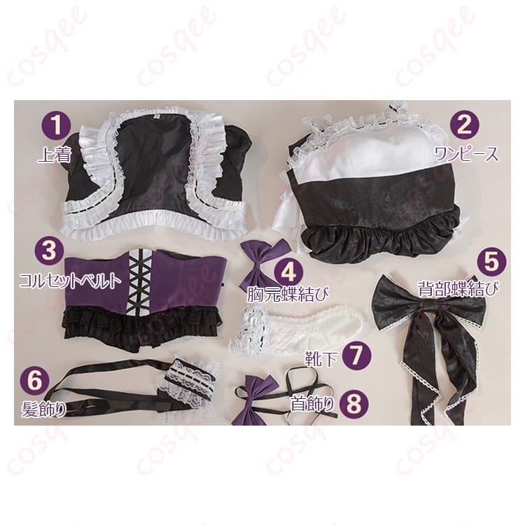 DEATH NOTE 弥海砂のゴシック可愛いコスプレ衣装 小物まで揃って写真映え抜群 - 4枚目の画像