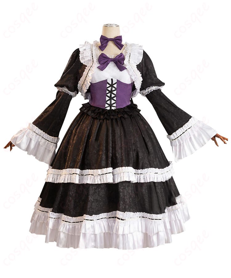 商品正面のコスプレ衣装。弥海砂の衣装の全体像が確認でき、ディテールまでこだわったデザインが特徴。