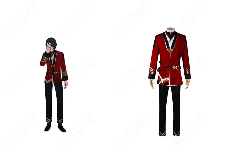 ウェイのコスプレ衣装「師であり、友であり」仙舟「羅浮」工造司制服の正面とキャラクターの組み合わせ画像。