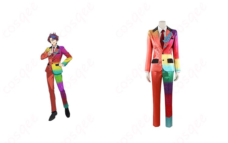 ナイス・アルネブ・サンダー コスプレ衣装 正面とキャラクターのコラボ画像 あんスタ コスプレ通販