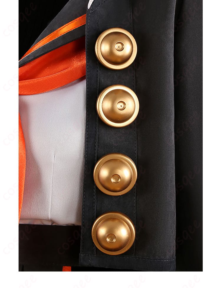 FGO 岸波白野(ザビ子) コスプレ衣装の襟元装飾のアップ。精巧なデザインでキャラクターの特徴を再現。