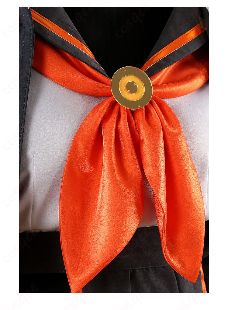 FGO 岸波白野(ザビ子) コスプレ衣装のスカーフ装飾の詳細。キャラクターらしい華やかなデザイン。