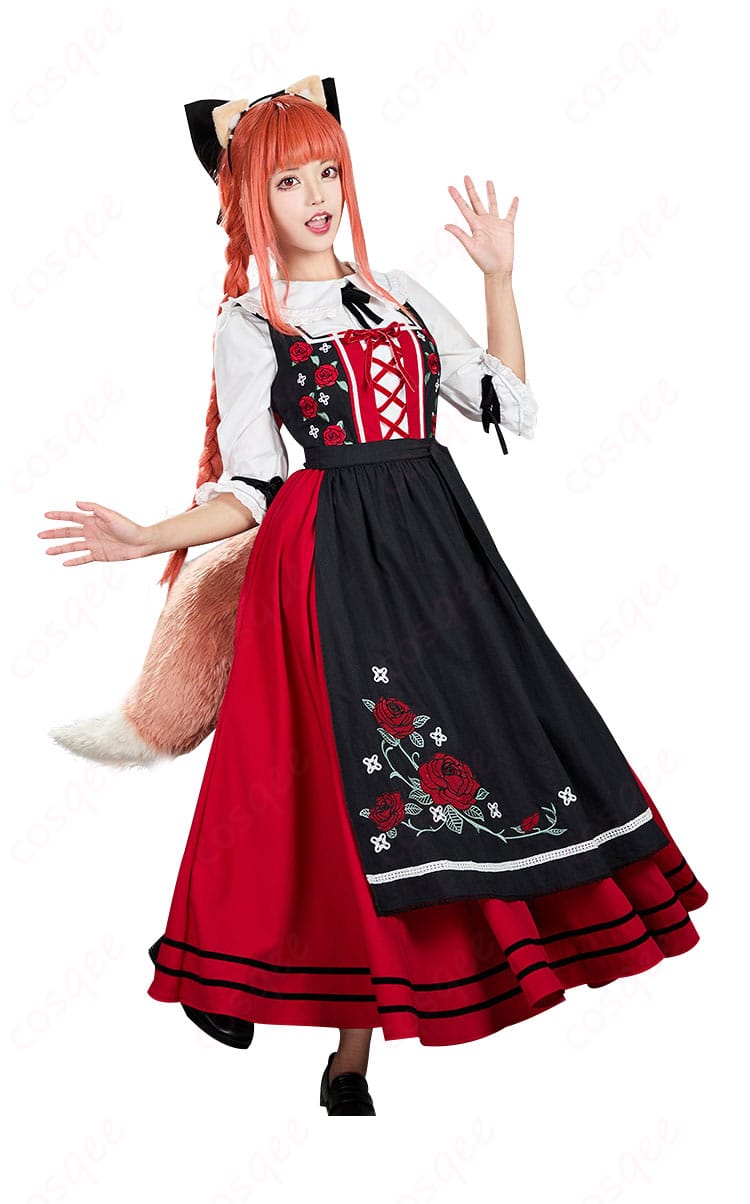 商品側面画像:ホロのコスプレ衣装の側面画像、ディテールまでしっかり再現。