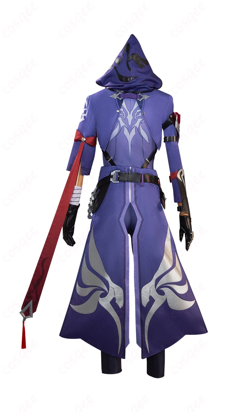 モゼ コスプレ衣装の背面の画像。背中のディテールまで忠実に再現された衣装をご覧ください。