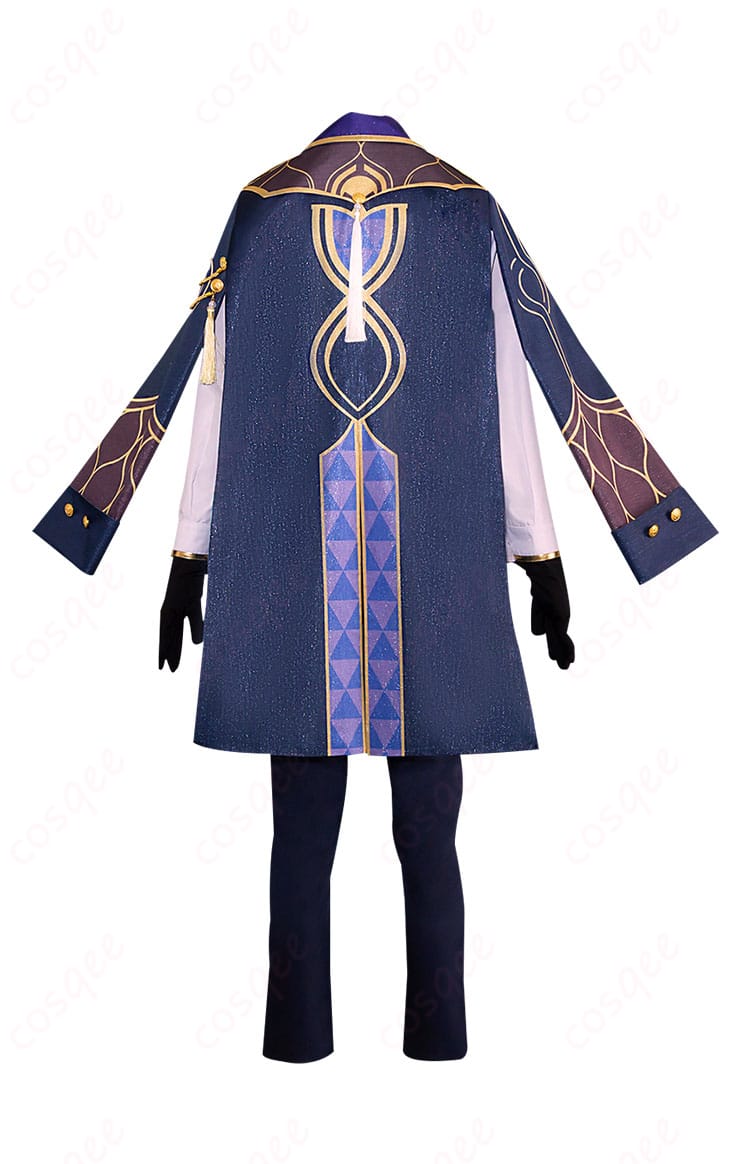 コスプレ衣装の背面を映し出す画像。背面のデザインに焦点を当てています。