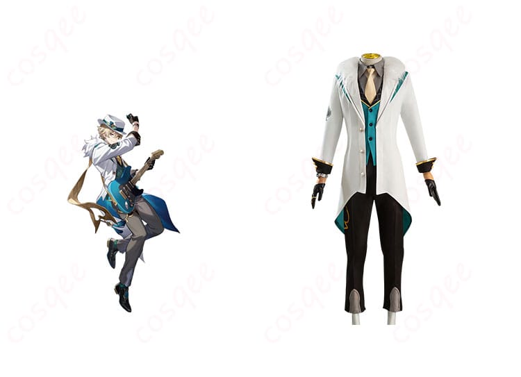 アベンチュリンのコスプレ衣装、2024スターレイル LIVE「星々が、君のために反響する」衣装を着たキャラクターの正面ショット