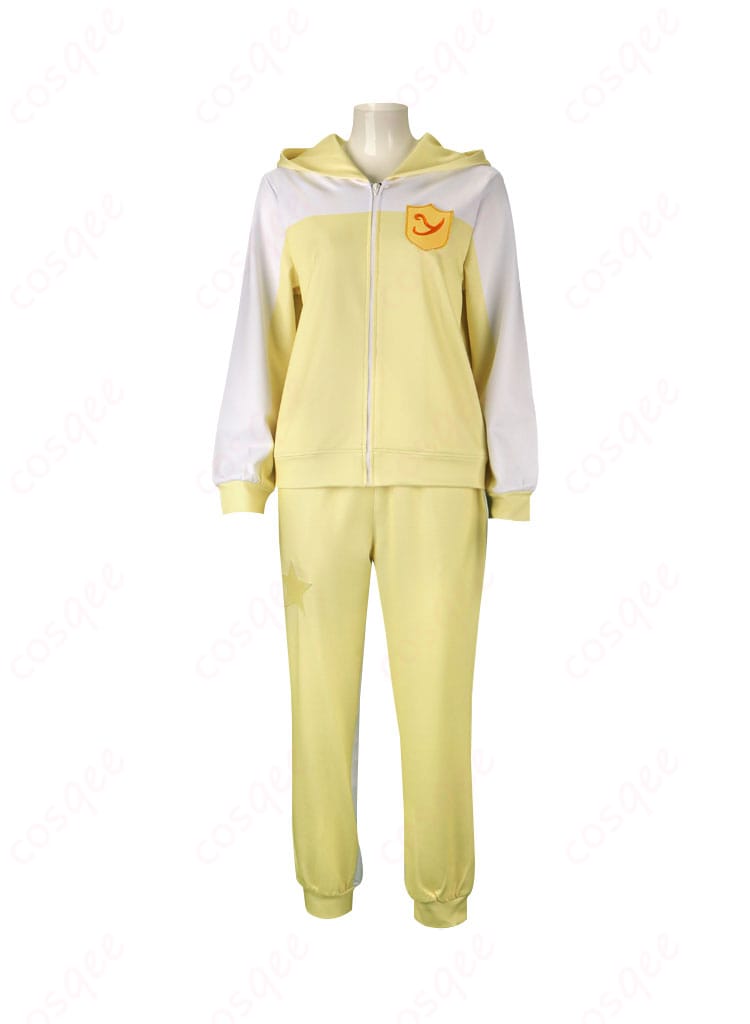 黄色のコスプレ衣装正面のディテール、鮮やかな黄色が特徴的なアイカツ!スタイルの制服