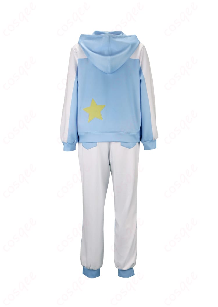 コスプレ衣装の背面ディテール、アイカツ!スタイルのキャラクターが着用するジャージの後ろ姿