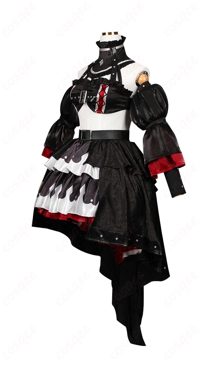 商品側面図 – 魔王コスプレ衣装の側面、完璧なカットとフィット感。