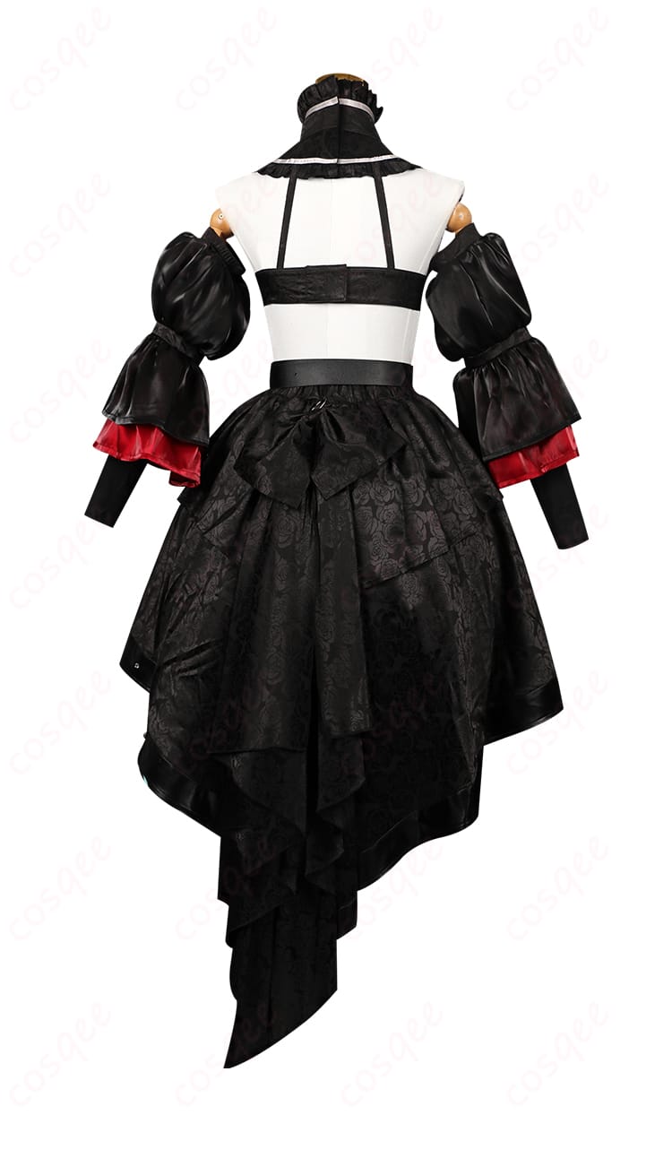 商品背面図 – コスプレ衣装の背面デザイン、魔王の独特な印象を忠実に再現。