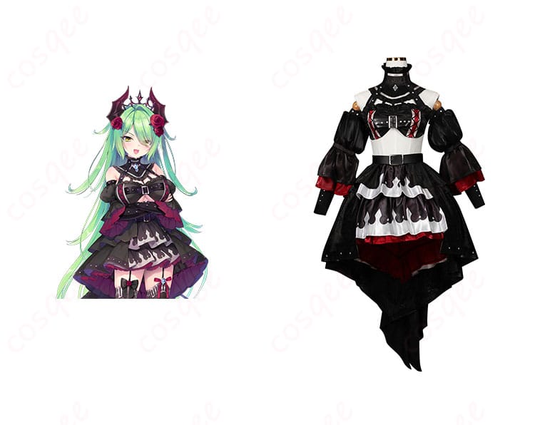 商品正面とキャラクターの組み合わせコスプレ衣装 – 高忠実再現の魔王コスプレ衣装。