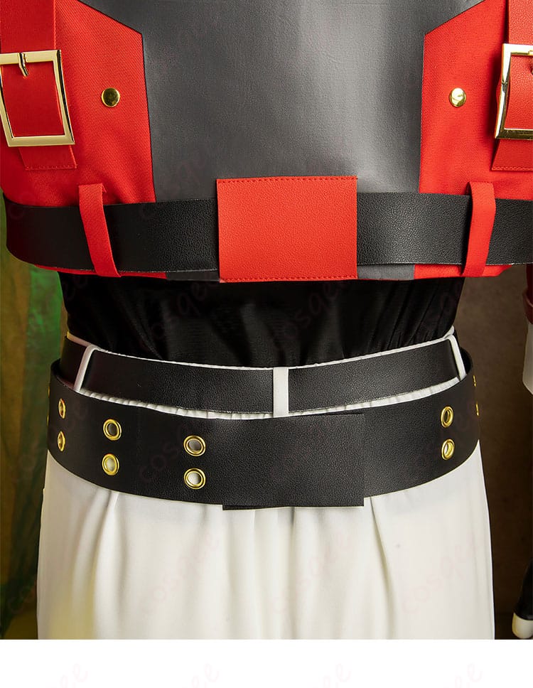 ソル=バッドガイ コスプレ衣装 背面装飾ディテール。衣服の背面部分のディテールをクローズアップしています。