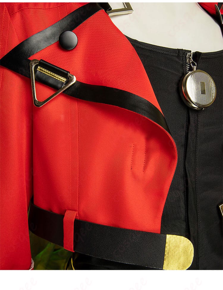 ソル=バッドガイ コスプレ衣装 衣領の装飾ディテール。刺繍とデザインの精巧さを強調しています。