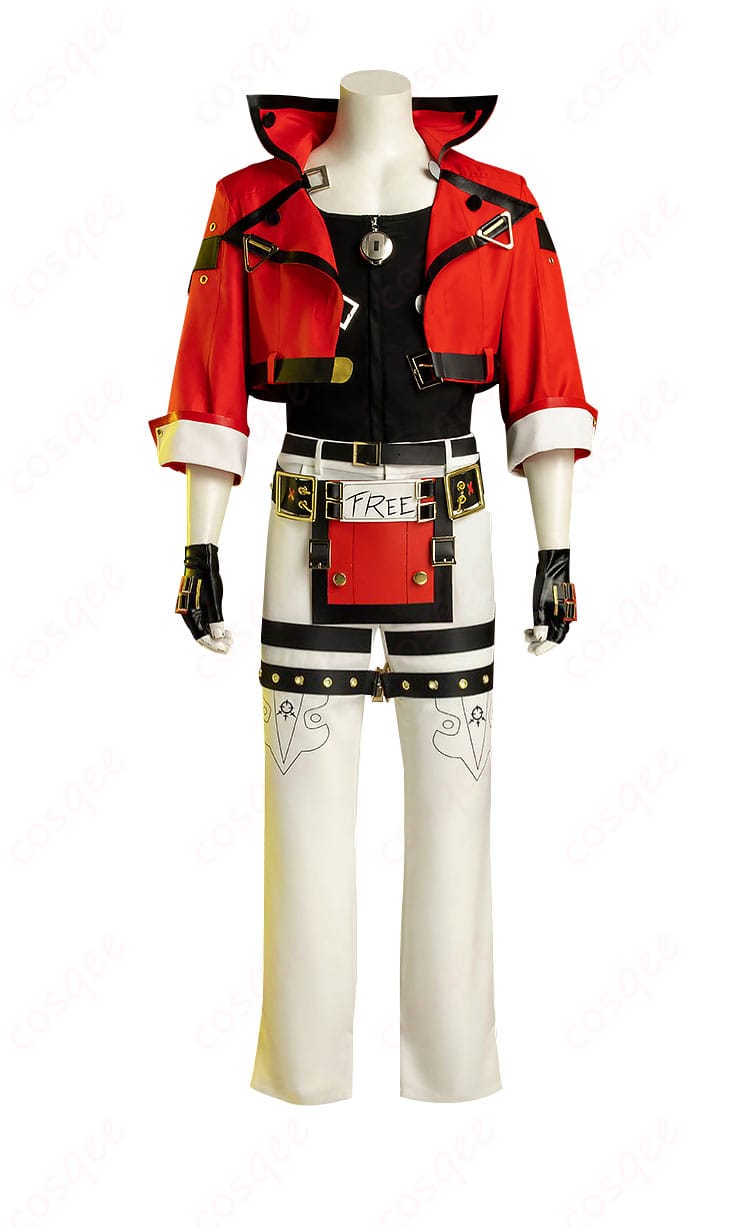 ギルティギア ストライヴ ソル=バッドガイ コスプレ衣装 正面画像。衣装の全体的なデザインとディテールが見える写真です。