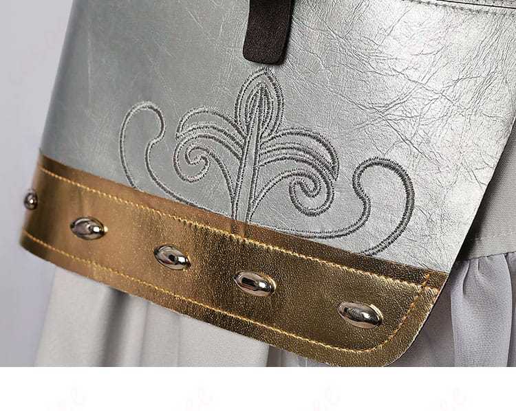 衣裾の装飾のディテール - 銀の騎士コスプレ衣装の衣裾ディテール