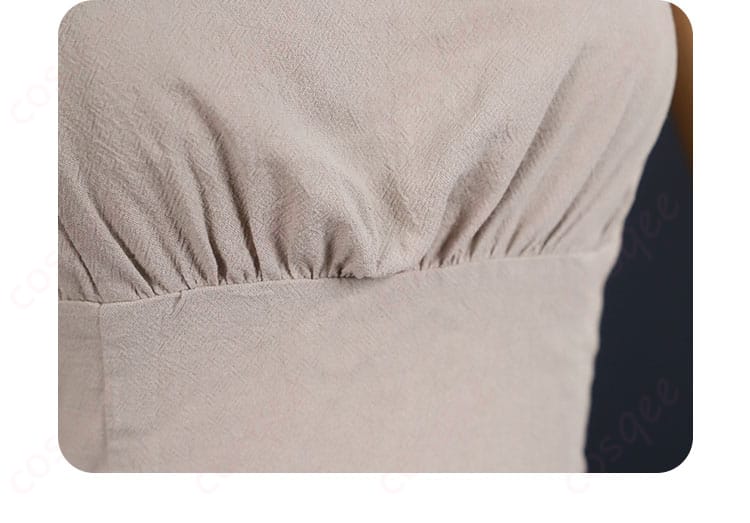 ダンジョン飯 フレキ コスプレ衣装 腰間の装飾ディテール。精巧な装飾が衣装を引き立てる。