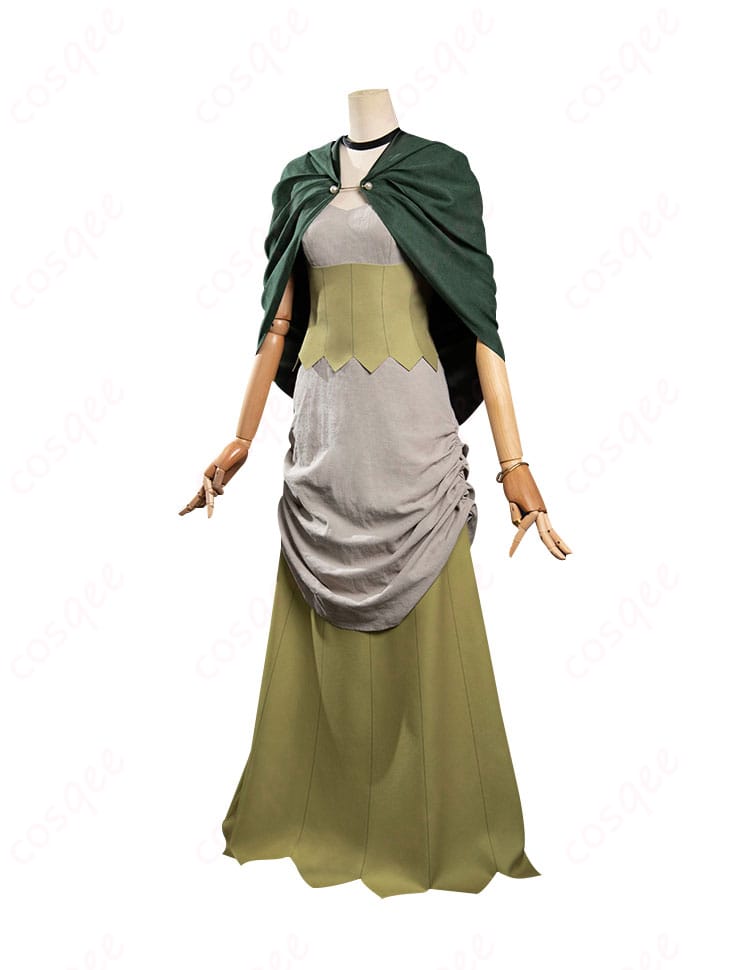 シスヒスコスプレ衣装の左側からの視点。キャラクターの特徴的なデザインがよく見えます。