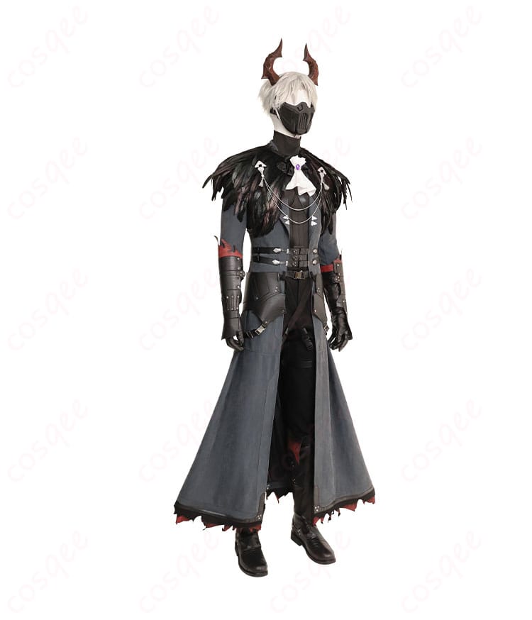 セフィロス ハロウィン コスプレ衣装の右側の詳細。豪華なデザインと装飾。