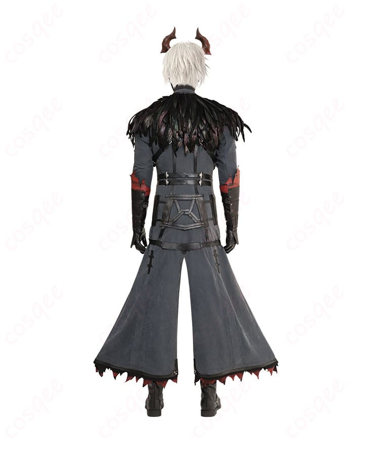 セフィロス ハロウィン コスプレ衣装の背面図。全体的なデザインと後ろのディテール。