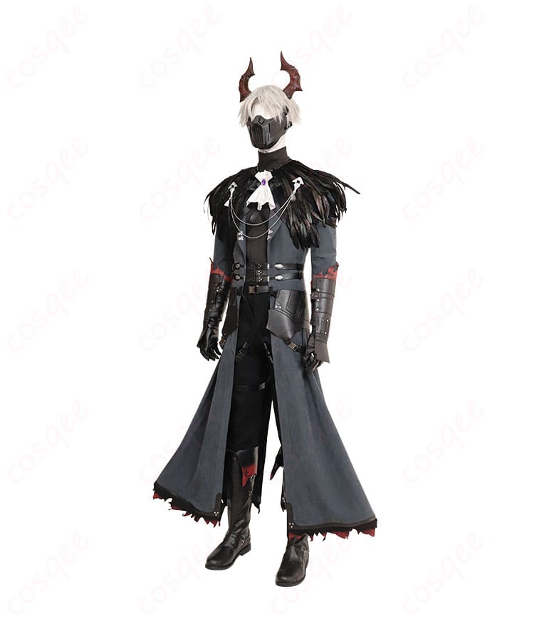 セフィロス ハロウィン コスプレ衣装の左側の詳細。コスプレイベントに最適。