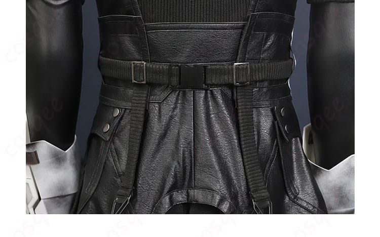 セフィロス コスプレ衣装、ベルト部分の装飾とデザイン