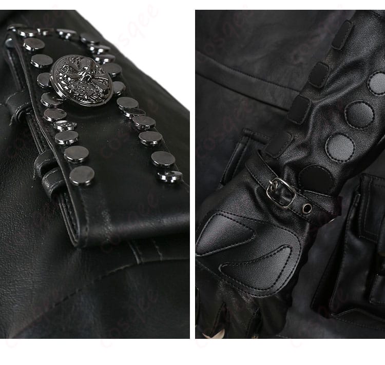 ファイナルファンタジーXV ノクティス・ルシス・チェラム コスプレ衣装 衣肩と手袋の装飾詳細