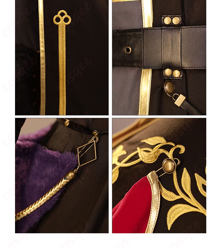 服装の装飾ディテール - セフィロスの衣装全体の装飾を展示した画像。