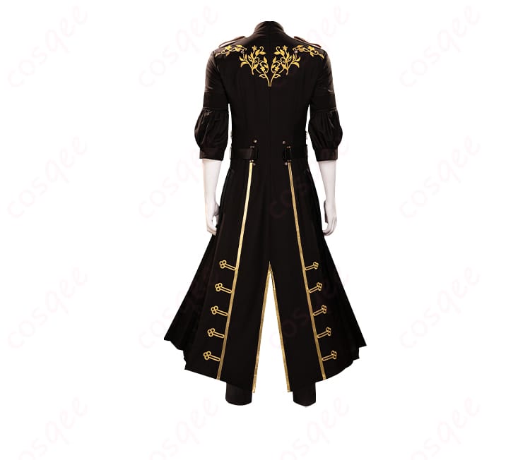 服装背面の装飾ディテール - 背面のディテールを強調したセフィロスのコスプレ衣装。