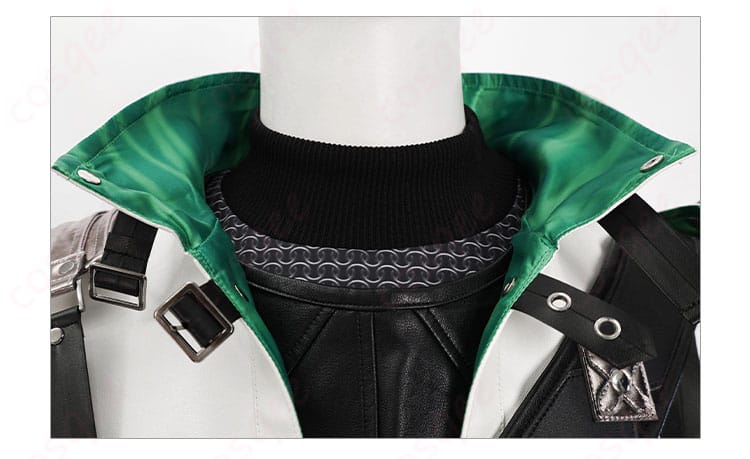 服装の襟部分の装飾詳細 - 高品質な刺繍とデザイン