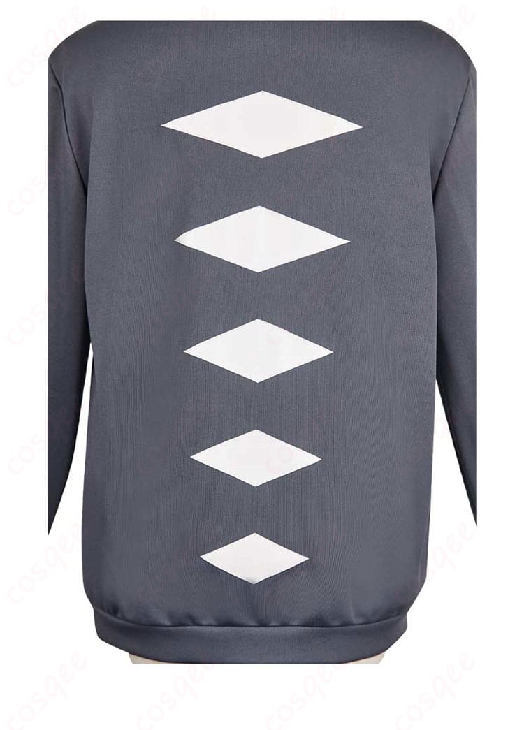 怪獣パーカーの背面の装飾。背面のデザインがキャラクターの特徴を引き立てる。