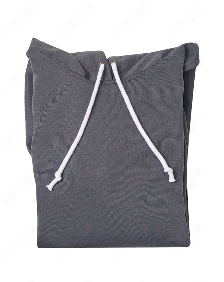 怪獣パーカーコスプレ衣装のセット内容を示した画像。衣装、フード、その他のアクセサリーが含まれています。