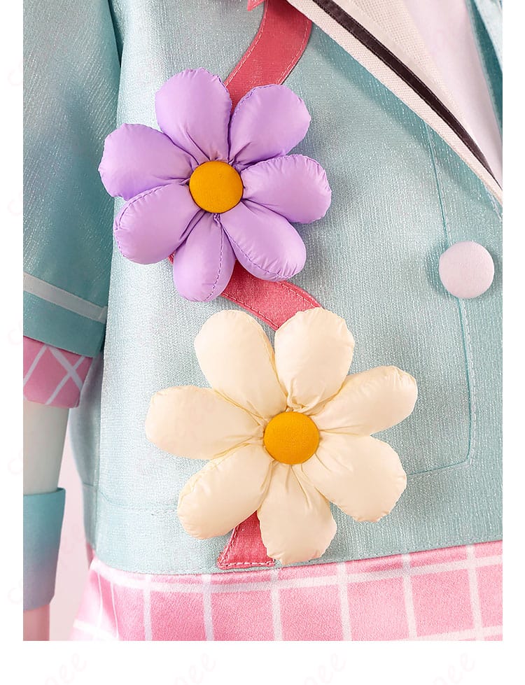 あんさんぶるスターズ!! ハッピーチャーム衣装 外套の花柄装飾の詳細 コスプレ衣装 明星スバル 春川宙 漣ジュン