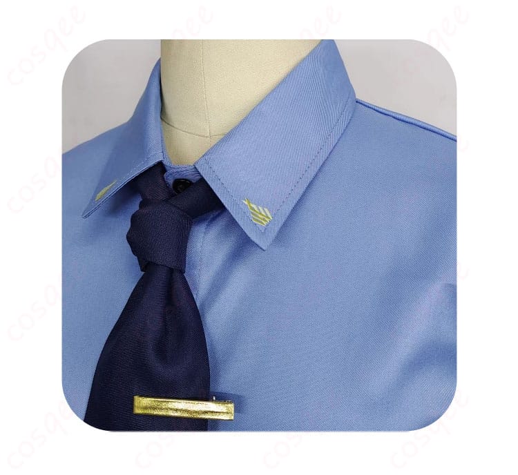 ブルーアーカイブ 尾刃カンナ コスプレ衣装 服のネクタイ装飾の詳細。繊細なデザインが際立つ衣装です。