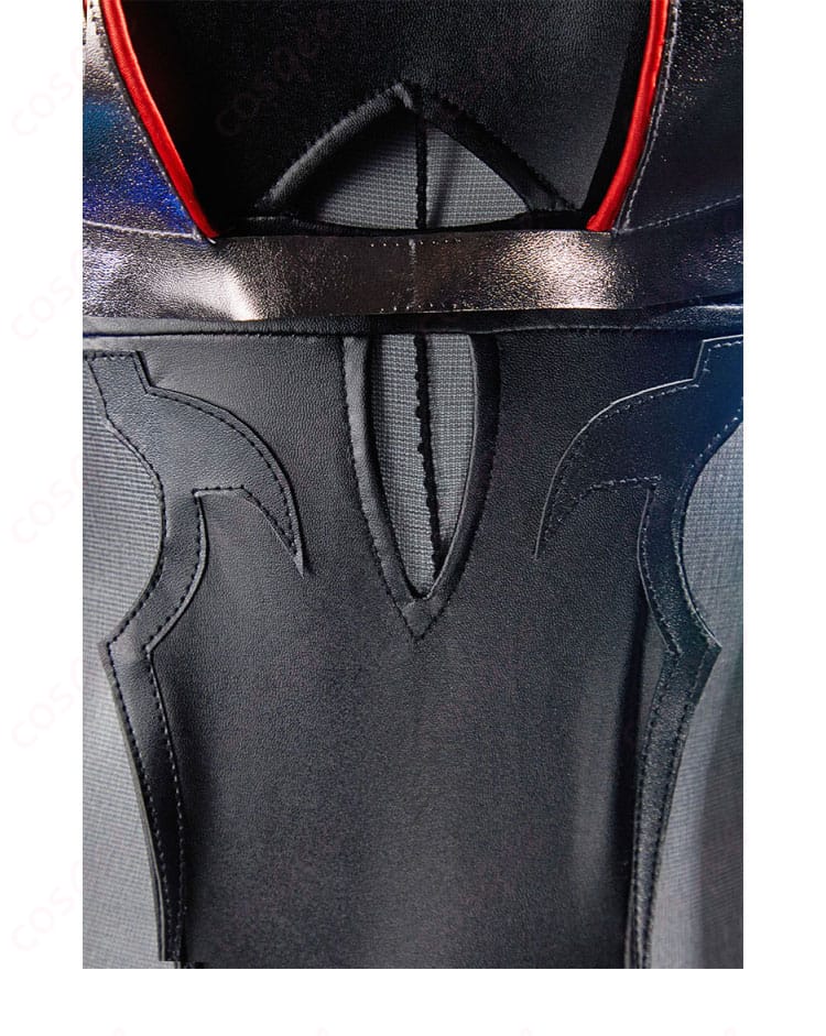 勝利の女神:NIKKE 紅蓮(ピルグリム) ブラックシャドウ コスプレ衣装 - 衣襟部分の装飾ディテール。ゲームキャラクターの衣装を忠実に再現。