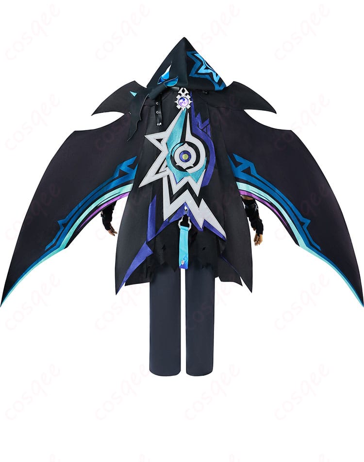 商品背面図、オロルンのコスプレ衣装背面のデザインとディテール。