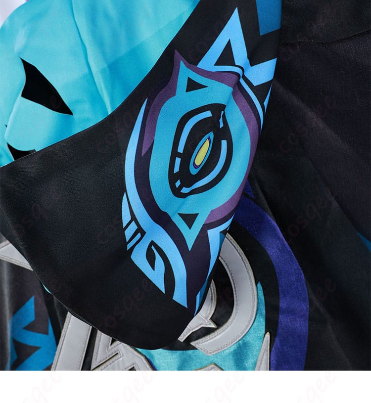 衣帽の装飾細部、オロルンのコスプレ衣装の帽子部分の精巧なデザイン。