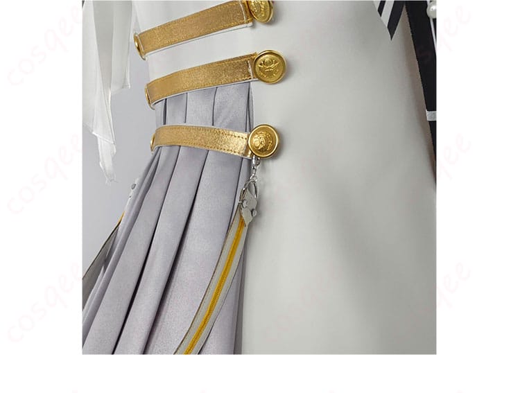 腰部分の装飾ディテール。コスプレ衣装の精緻な仕上げが光ります。