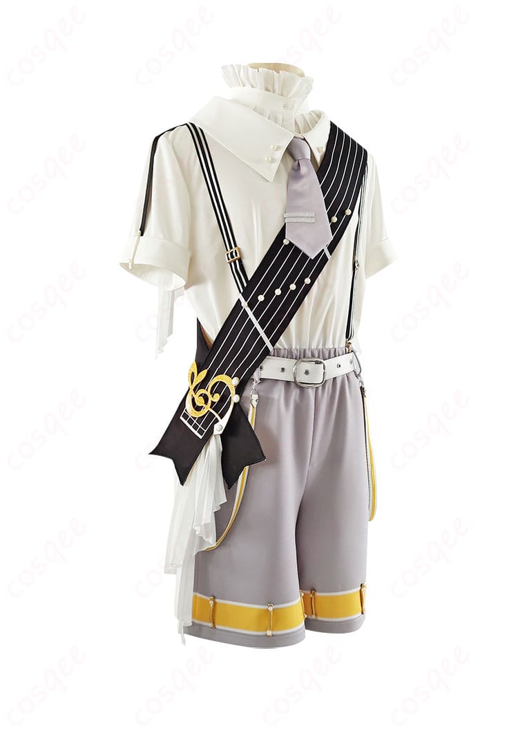 初音ミクシンフォニー 鏡音レン コスプレ衣装の側面。全体のシルエットとフィット感をチェック。