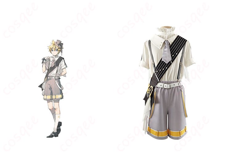 初音ミクシンフォニー 鏡音レン コスプレ衣装 シンフォニー2024衣装。キャラクターとの素晴らしいコスプレシーン。