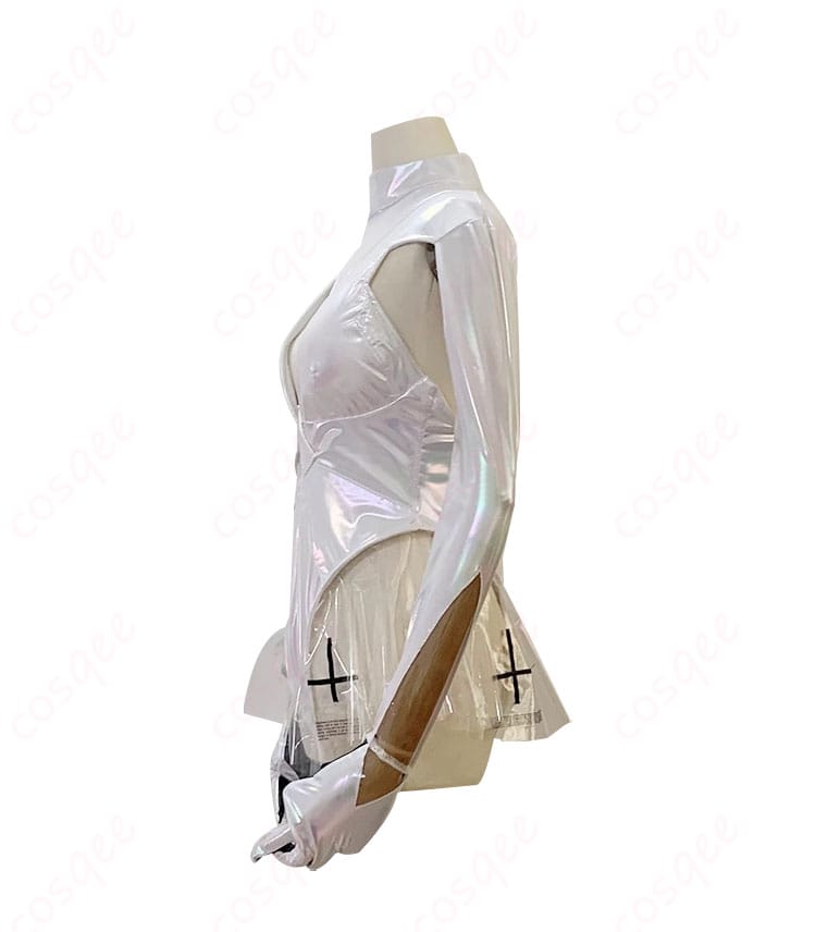 シンデレラ コスプレ衣装の左側装飾。生地とデザインの細部がしっかりと表現されています。