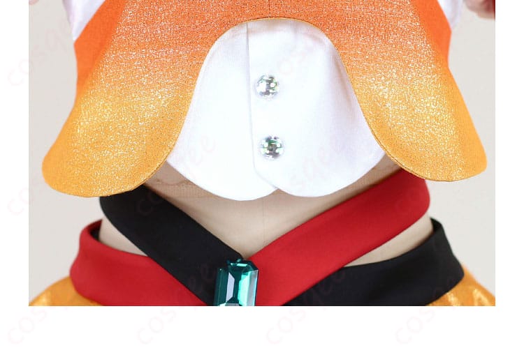 セレナのコスプレ衣装、腰間の装飾。ディテールにこだわり、ゲームやアニメの再現度が高い。