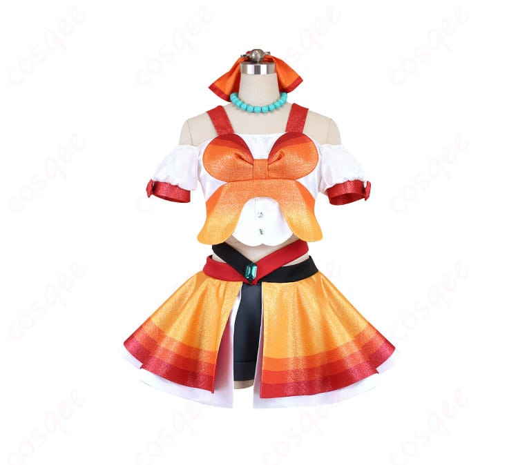 セレナのコスプレ衣装、前面の詳細。ポケモンファン必見の高精度な衣装。