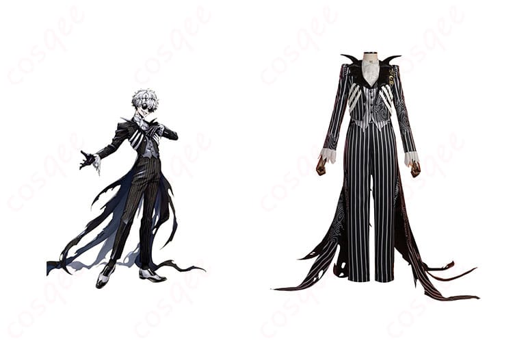 ツイステ スカリー・J・グレイブス コスプレ衣装、正面からの高再現度デザイン。コスプレイベントに最適。