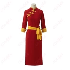 銀魂 神楽のチャイナ風コスプレ衣装 赤×金で映える軽やかシルエット - 1枚目の画像（サムネイル）