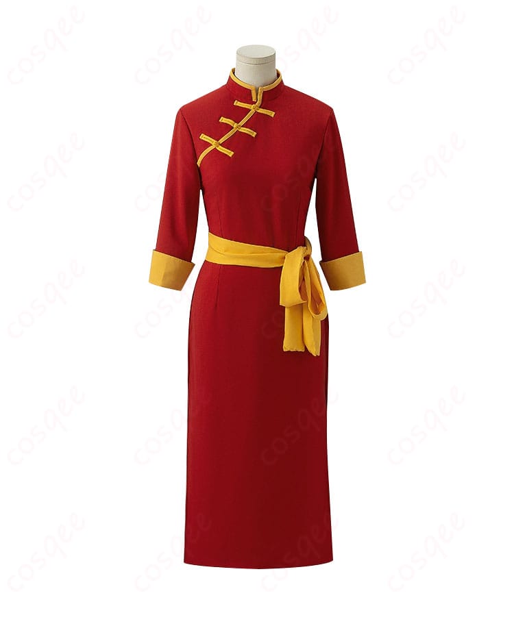 銀魂神楽コスプレ衣装の正面全体画像。チャイナ服の美しいデザインが詳細に見られます。